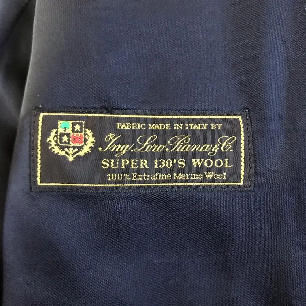 J. Crew Ludlow X Ing Loro Piana Navy Two-Button Sport Coat 42L